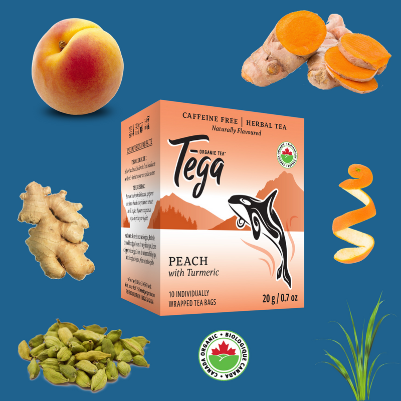 Peach Turmeric Organic Herbal Tea