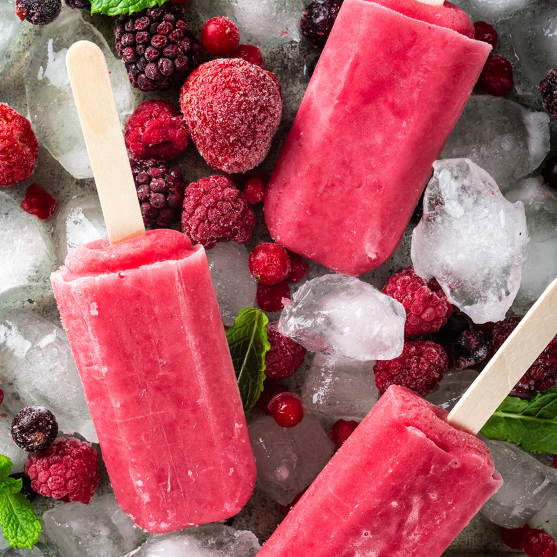 Raspberry Popsicles