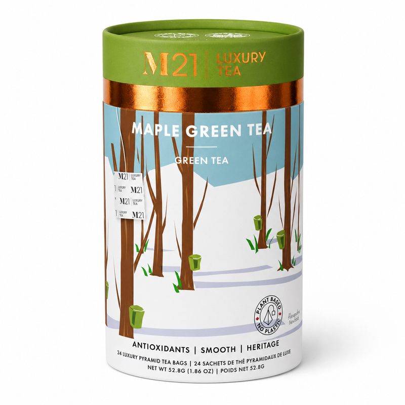Maple Luxury Green Tea | Canadian | 24ct Canister – TegaOrganicTea