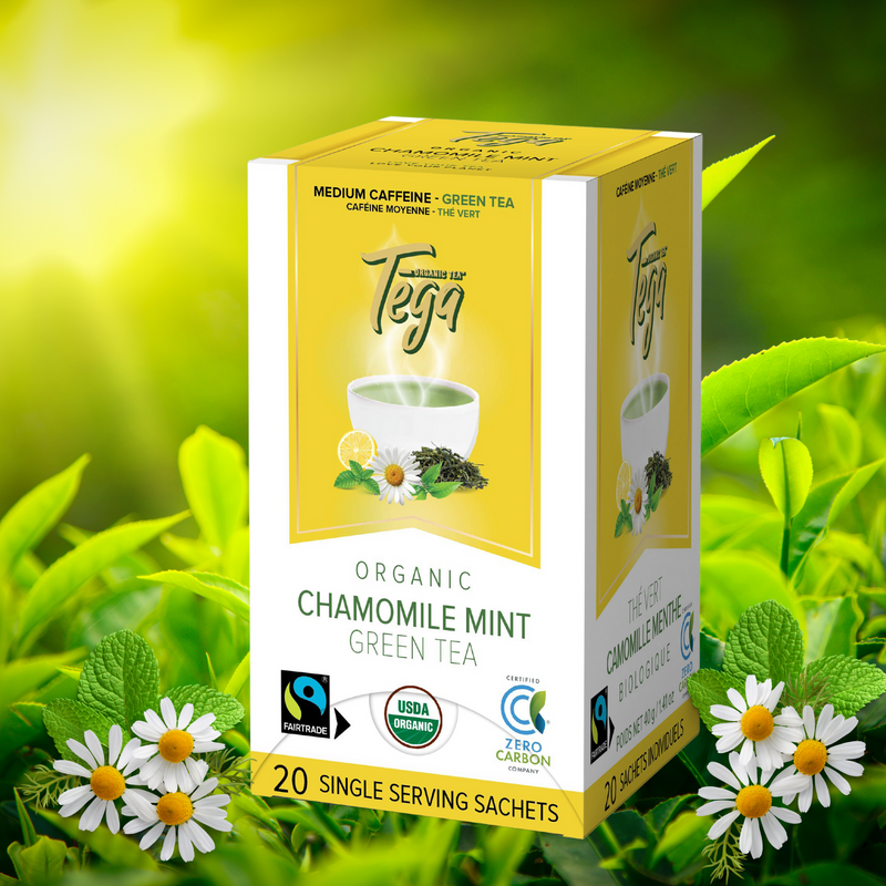 Chamomile Mint Green Tea w. Citrus Organic Fairtrade 20ct