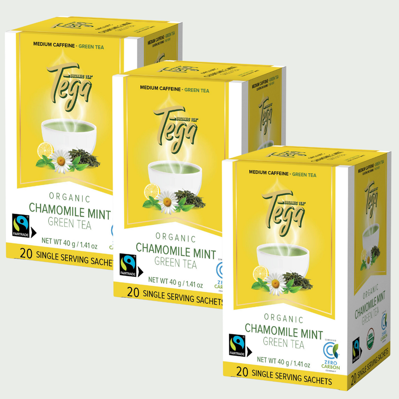 Chamomile Mint Green Tea w. Citrus Organic Fairtrade 20ct