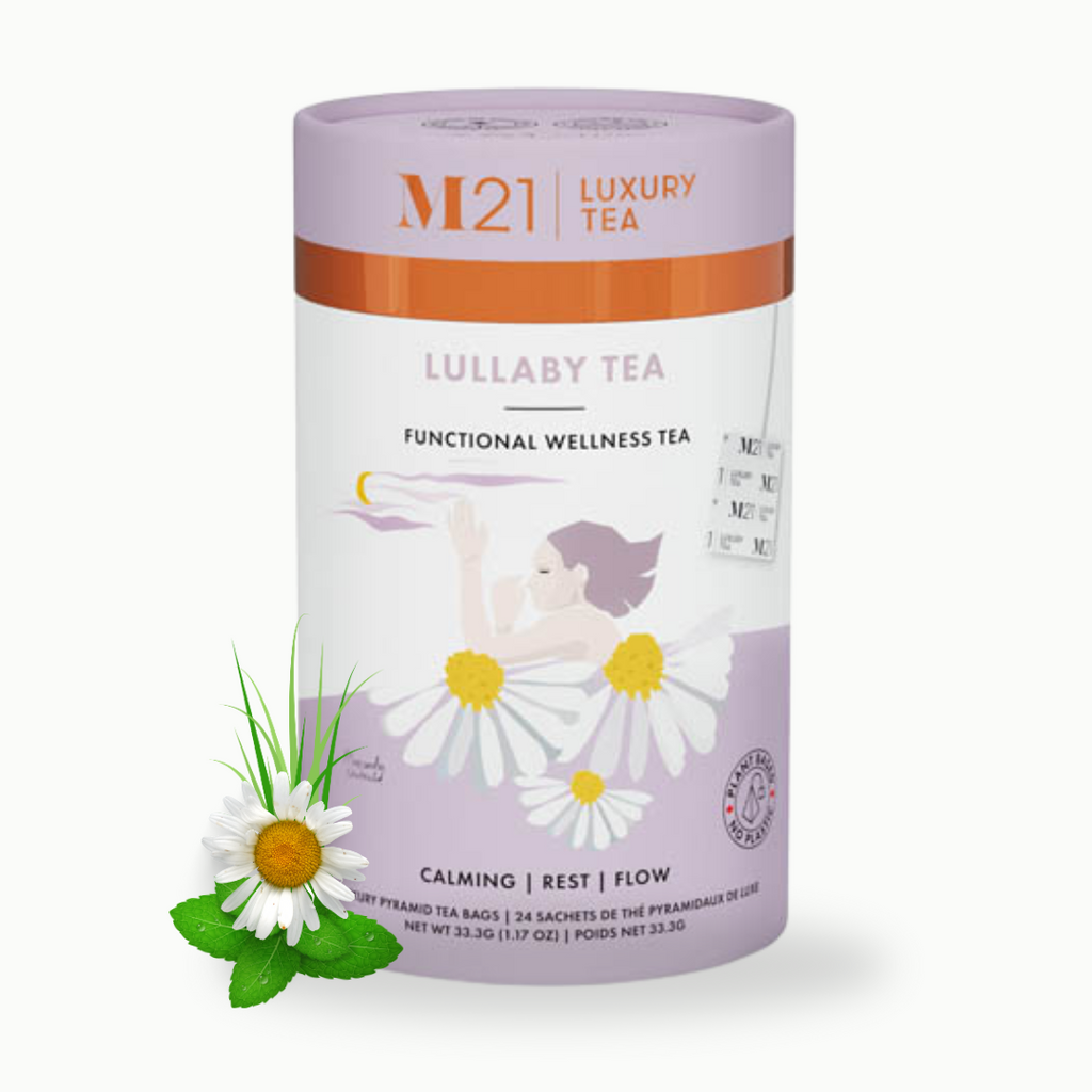 M21 Luxury Tea Lullaby Tea packaging on a white background