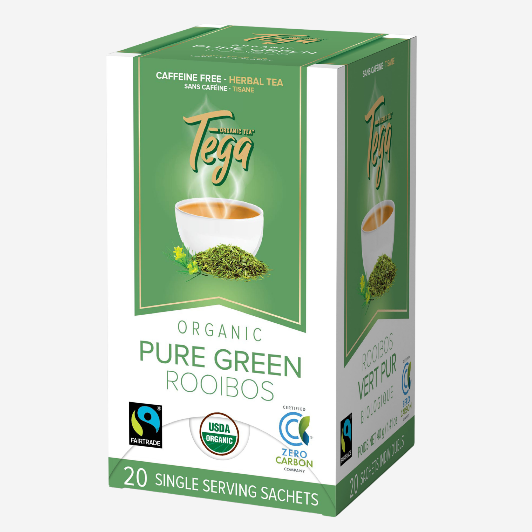 Green Rooibos Organic Fairtrade 20ct – TegaOrganicTea