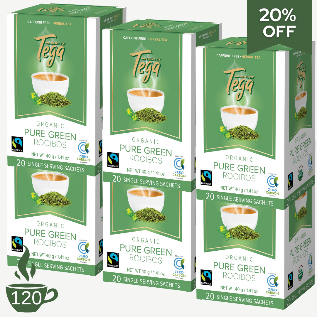 Green Rooibos Organic Fairtrade 20ct – TegaOrganicTea
