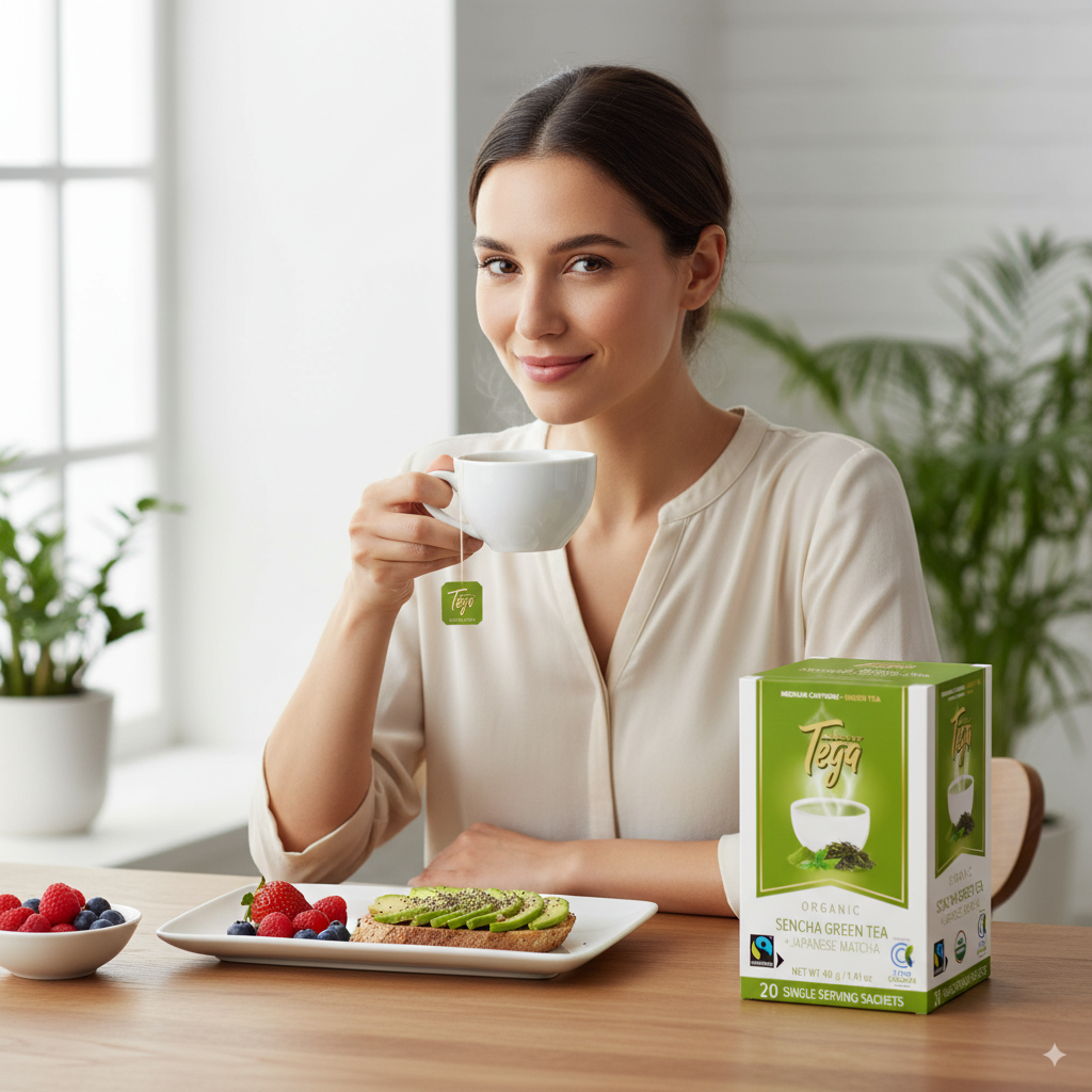 Sencha Green Tea w. Japanese Matcha Organic Fairtrade 20ct