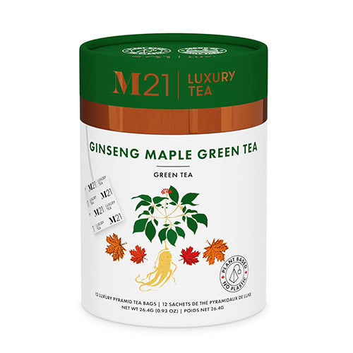 Ginseng Maple Luxury Green Tea - 12ct Canister